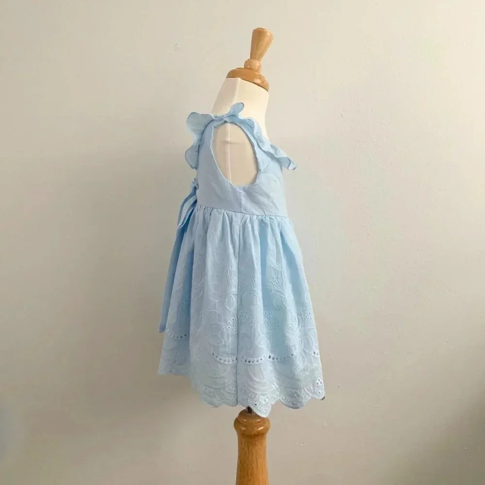 NWT Pretty Girls Sun Dress Eyelet Lace Embroidery Bohemian Spring & Summer 4T